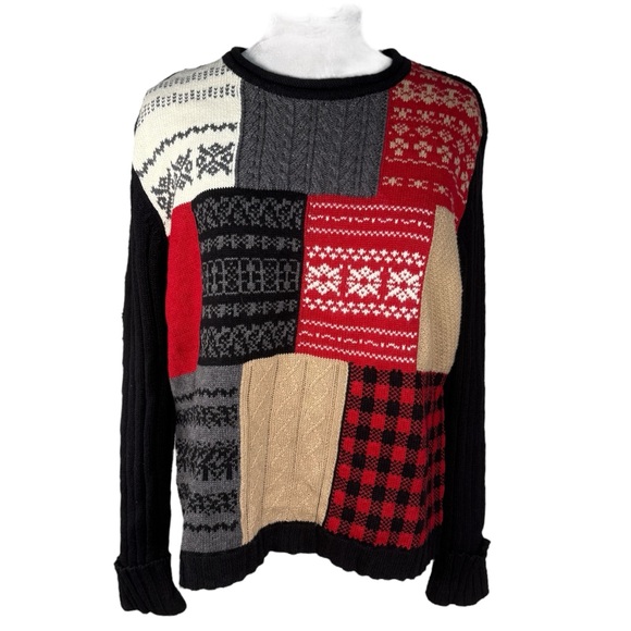 Meg Allen Winter Icing Sweater Onyx Multi NWT size XL - Picture 2 of 7